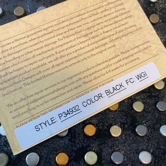 Patricia Nash wristlet black bag. EUC - Picture 4 of 5